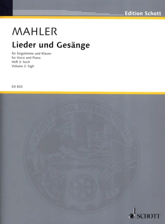 MAHLER - Lieder und Gesänge Heft 3 (hoch)