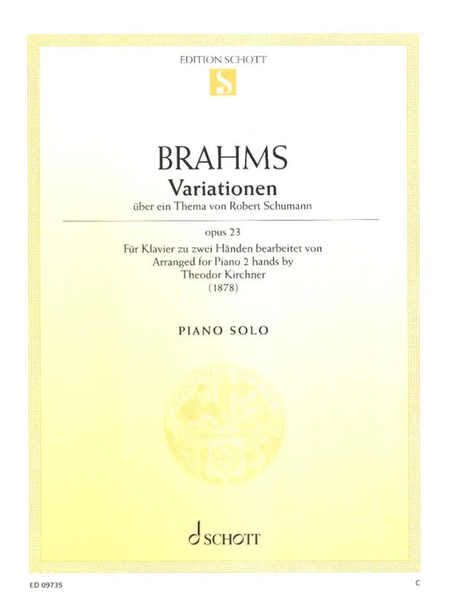 BRAHMS - Variationen über ein Thema von Robert Schumann op. 23