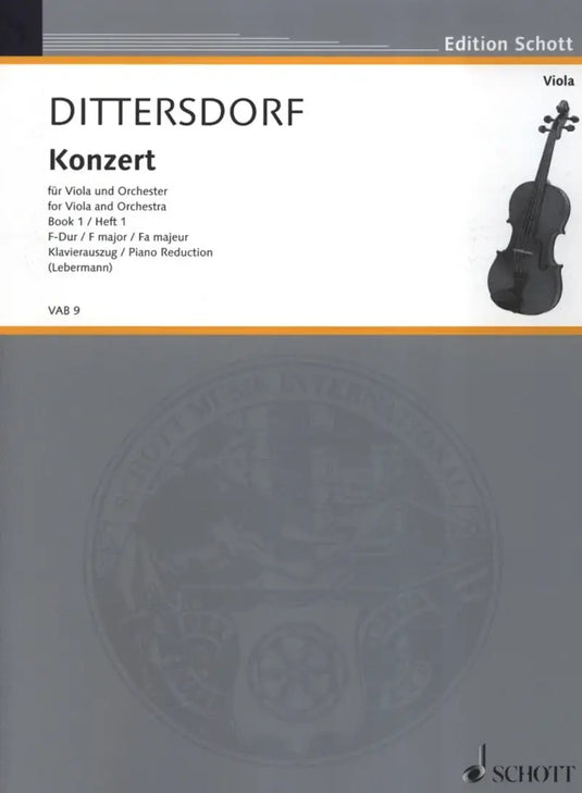 DITTERSDORF - Konzert book 1 - F Major