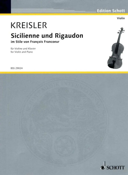 KREISLER - Sicilienne un Rigaudon