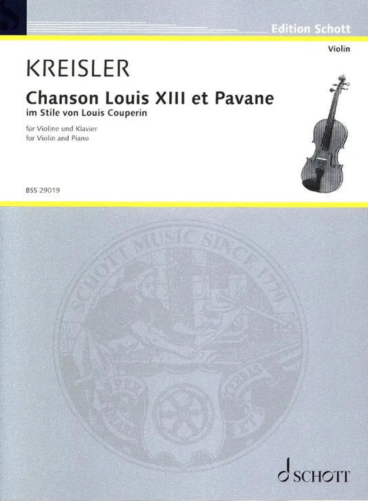 KREISLER - Chanson Louis XIII et Pavane