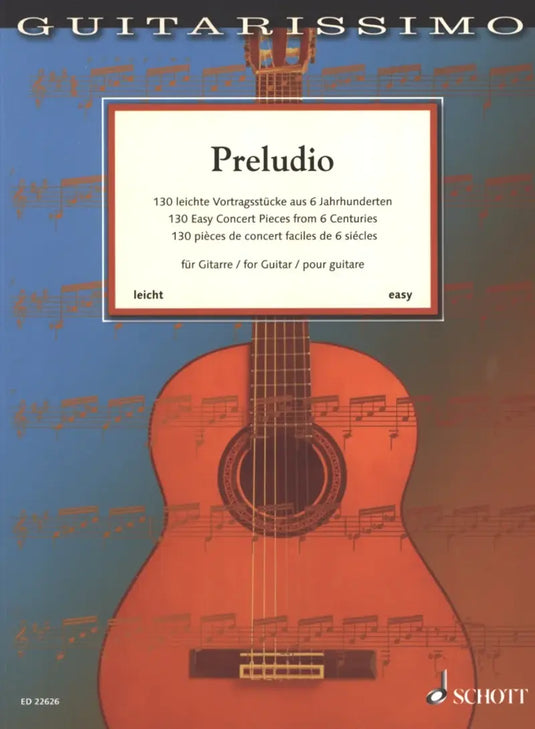 VARI - Preludio, 130 Easy Concert Pieces from 6 Centuries for Guitar (easy)