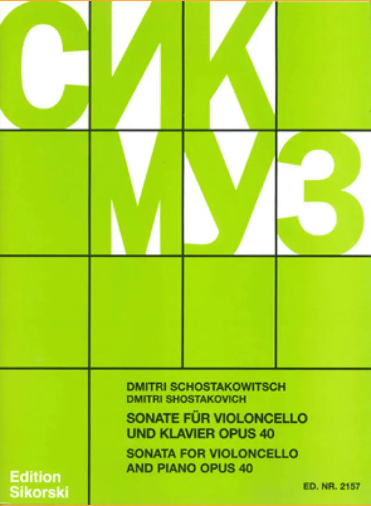 SCHOSTAKOWITSCH - Sonata for Violoncello and Piano Op.40