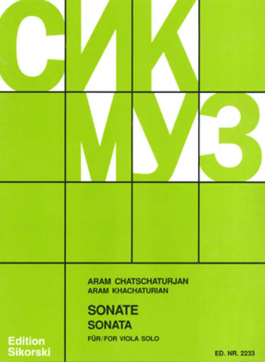 KHATSCHATURJAN - Sonata -Song