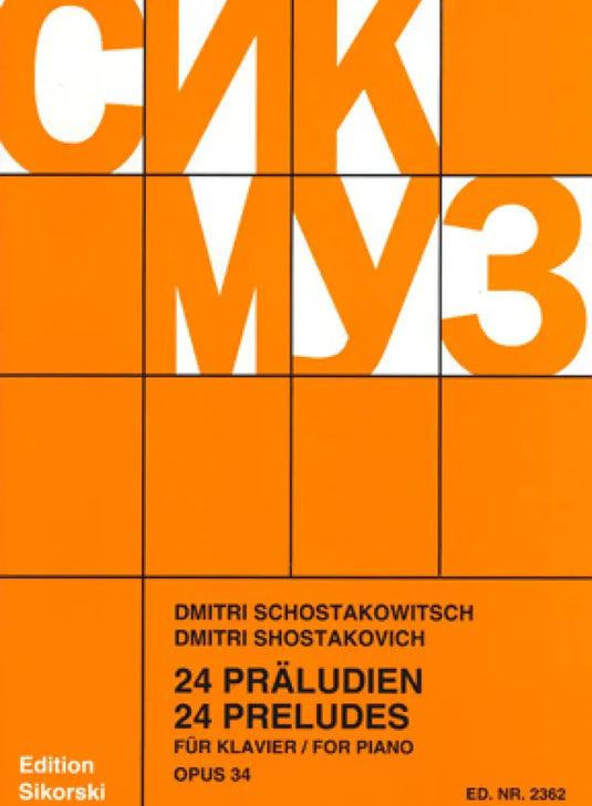 SCHOSTAKOWITSCH - 24 Preludes 24 Op.34