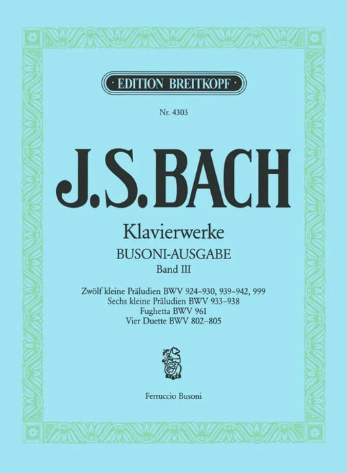 BACH - Klavierwerke Band III