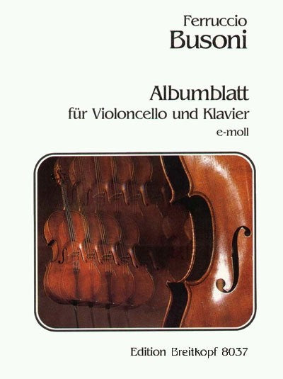 BUSONI - Album Leaf in E minor K 272