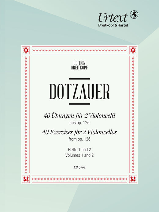 DOTZAUER - 40 Exercises for 2 Violoncellos from Op. 126