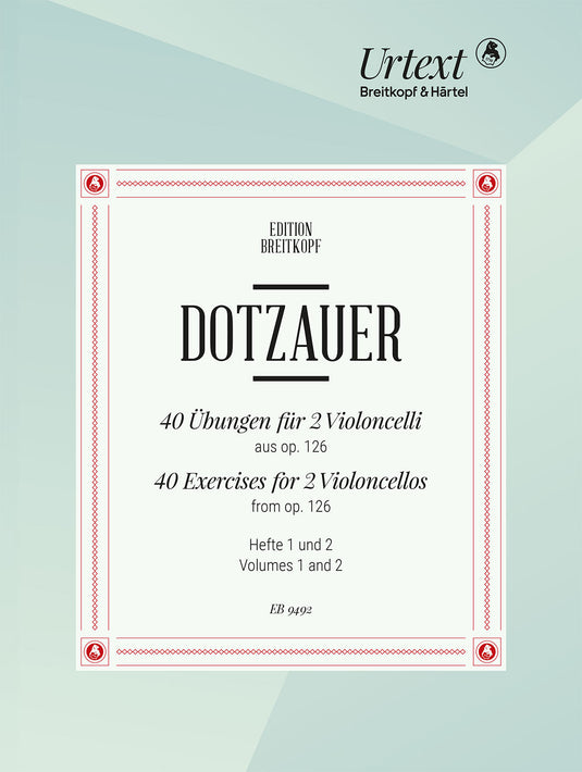 DOTZAUER - 40 Exercises for 2 Violoncellos from Op. 126