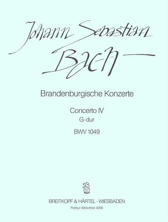 BACH - Brandenburg Concerto No. 4 in G major BWV 1049