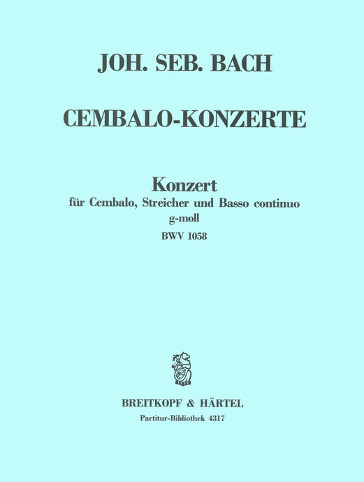 BACH - Harpsichord Concerto in G minor BWV 1058