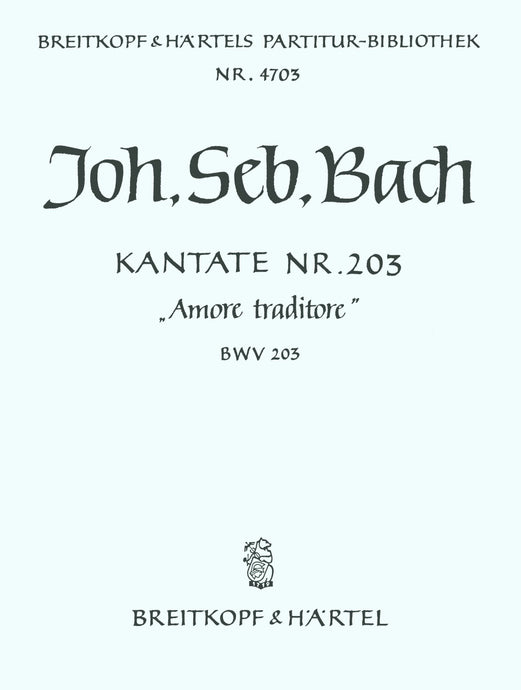 BACH - Cantata BWV 203 “Amore traditore”