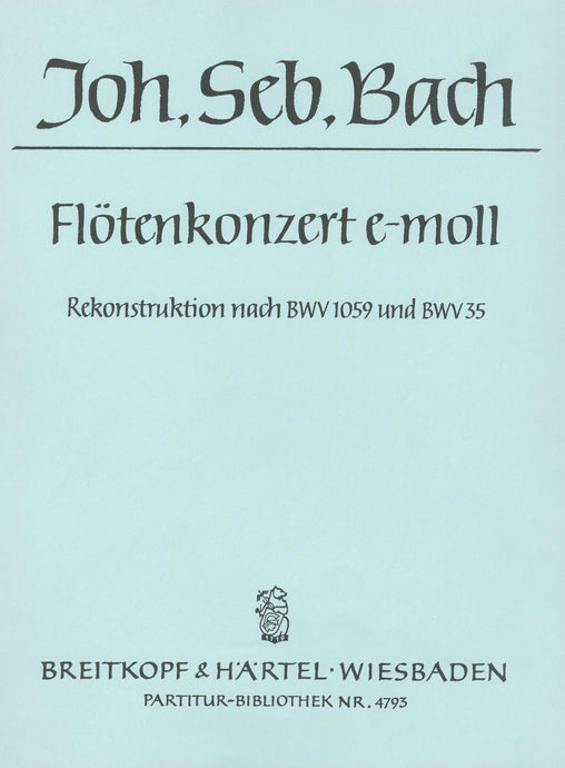 BACH - Flute Concerto in E minor