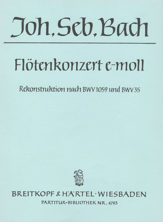 BACH - Flute Concerto in E minor