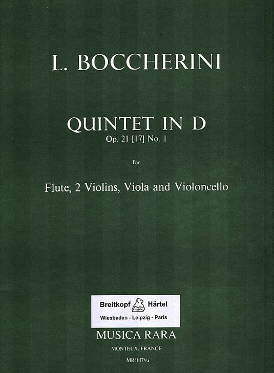BOCCHERINI - Quintet in D major Op. 21/1