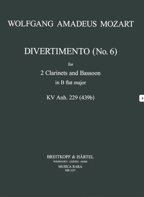 MOZART - Divertimento in B flat major