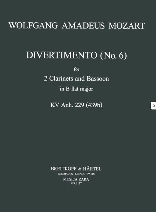 MOZART - Divertimento in B flat major