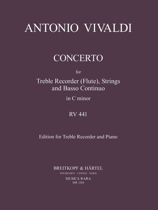 VIVALDI - Flute Concerto in C minor RV 441