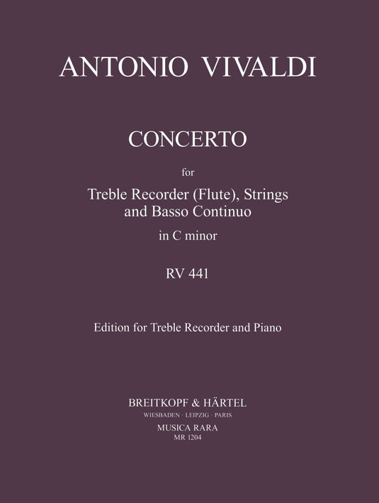 VIVALDI - Flute Concerto in C minor RV 441