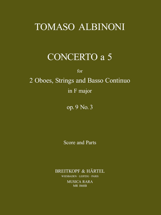 ALBINONI - Concerto a 5 in F major Op. 9/3