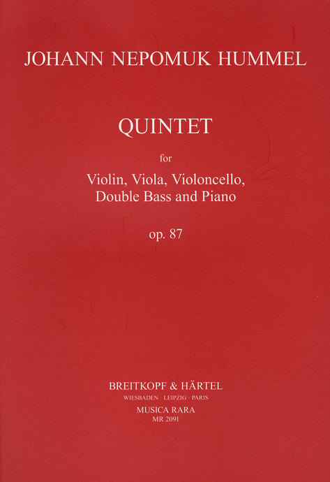 HUMMEL - Piano Quintet in E flat minor Op. 87