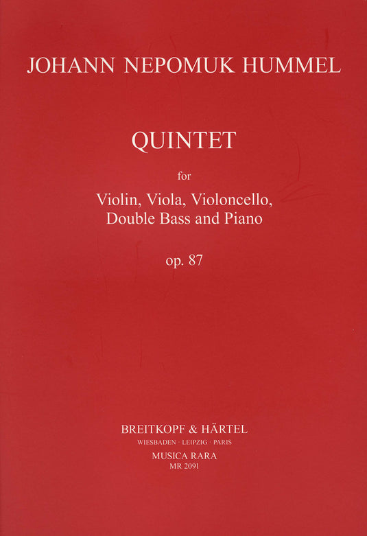 HUMMEL - Piano Quintet in E flat minor Op. 87