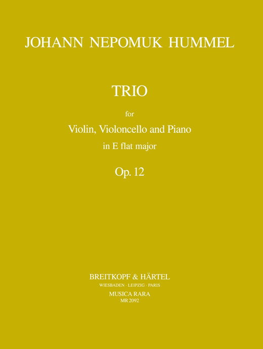 HUMMEL - Piano Trio in Eb major Op. 12