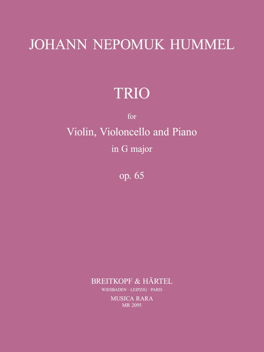 HUMMEL - Piano Trio in G major Op. 65