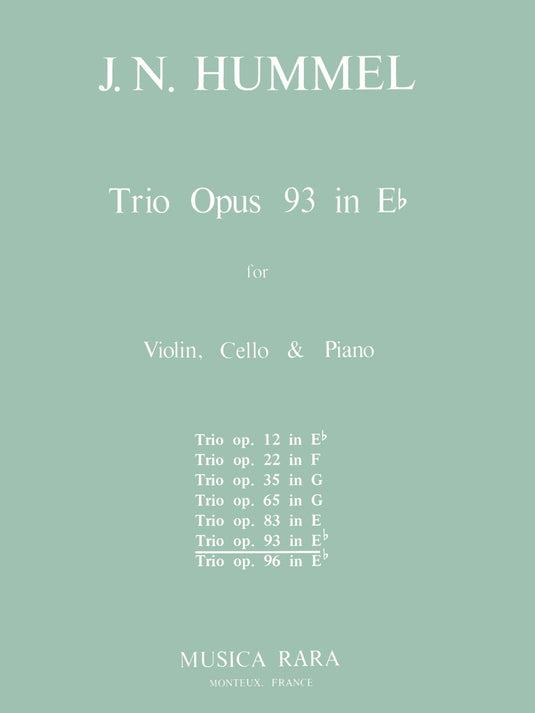 HUMMEL - Piano Trio in Eb major Op. 93