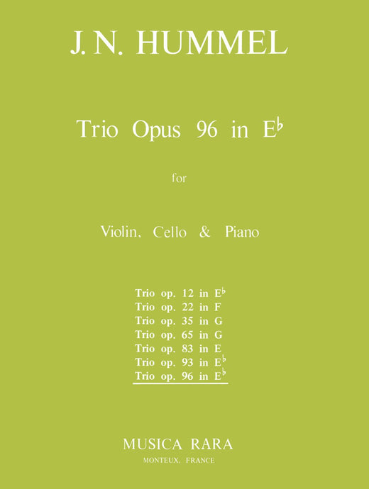 HUMMEL - Piano Trio in Eb major Op. 96