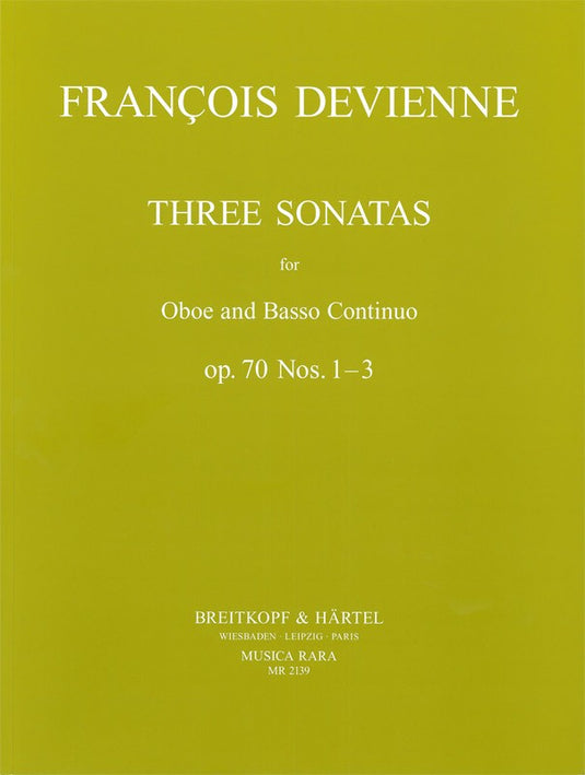 DEVIENNE - 3 Sonatas Op. 70
