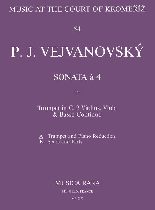 VEJVANOWSKY - Sonata a 4 in G minor