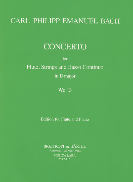 BACH - Flute concerto in D major Wq 13