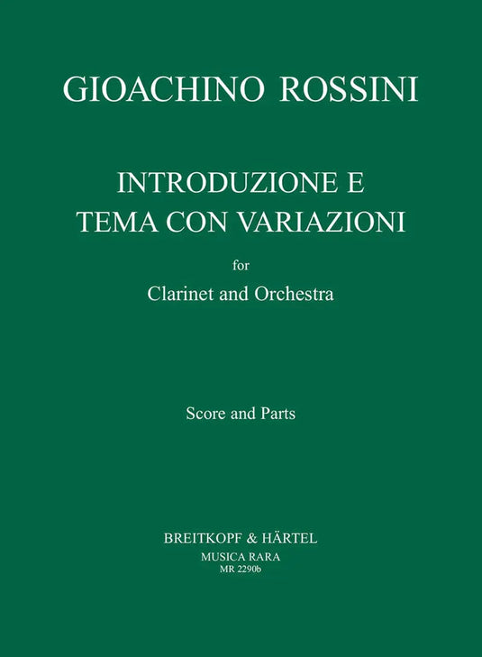ROSSINI - Introduzione e Tema con Variazioni in Bb major Score and Part