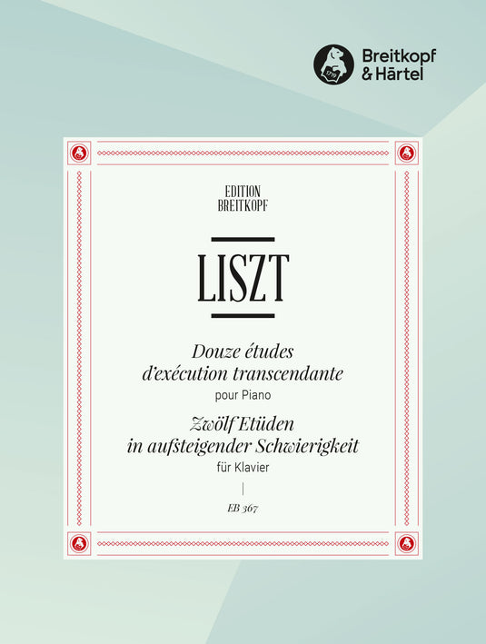 LISZT - 12 études d'exécution transcendante