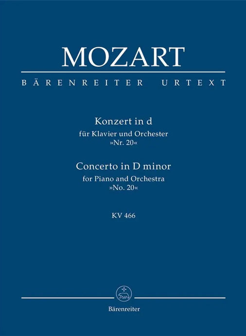 MOZART - Concerto in D minor n. 20 KV466 Study score