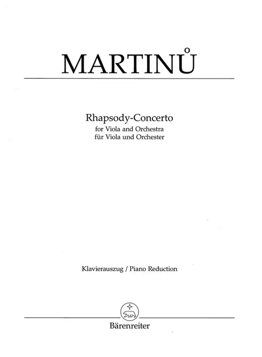 MARTINU - Rhapsody-Concerto