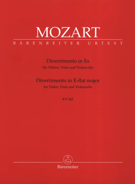 MOZART - Divertimento für Violine, Viola und Violoncello Es-Dur KV 563
