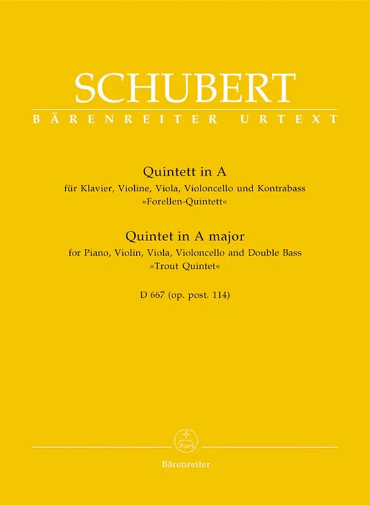 SCHUBERT - Quintet for Piano, Violin, Viola, Violoncello and Double Bass in A major op. post.114 D 667 