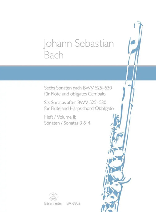BACH - Sechs Sonaten nach BWV 525-530 für Flöte und B.c.