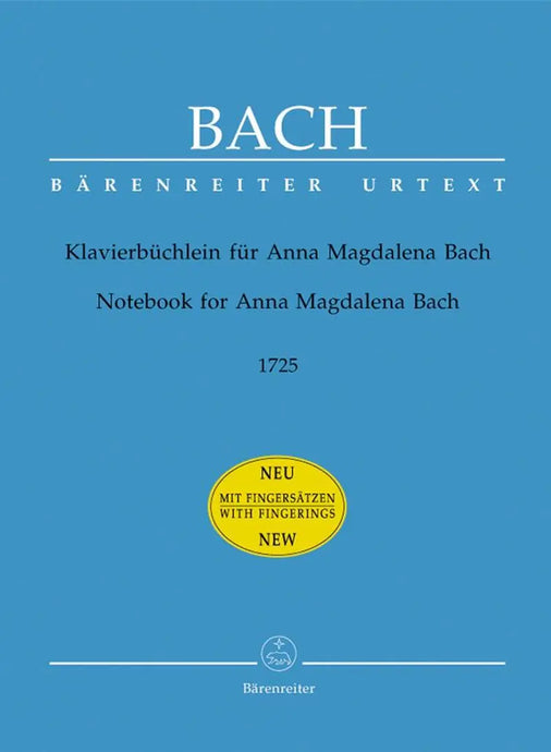 BACH - IL QUADERNO DI ANNA MAGDALENA - Klavierbuchlein fur Anna Magdalena Bach con diteggiatura