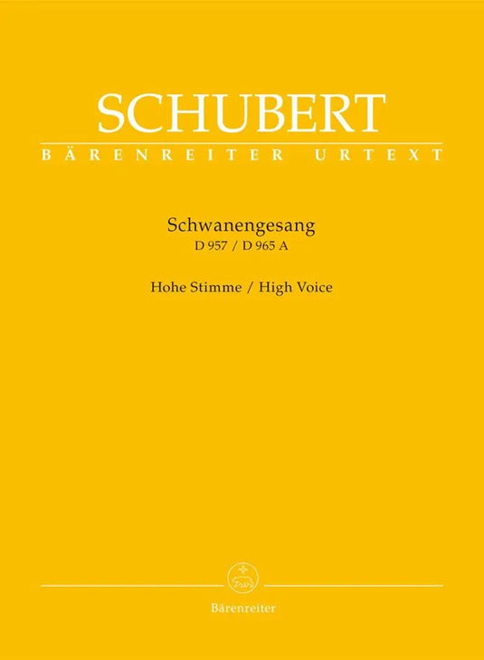 SCHUBERT - Schwanengesang D.957 / D.965a - High Voice