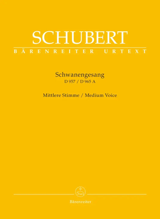 SCHUBERT - Schwanengesang D. 957 / D. 965a – Medium Voice