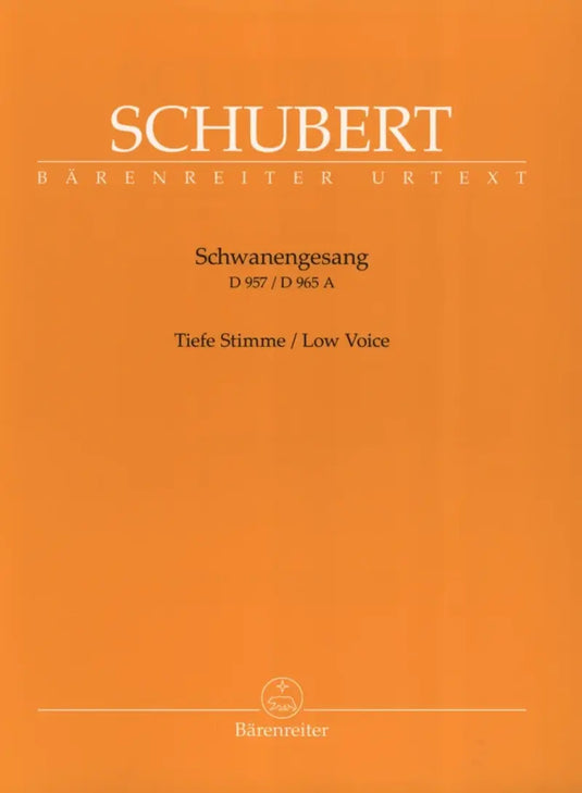 SCHUBERT - Schwanengesang – Low Voice