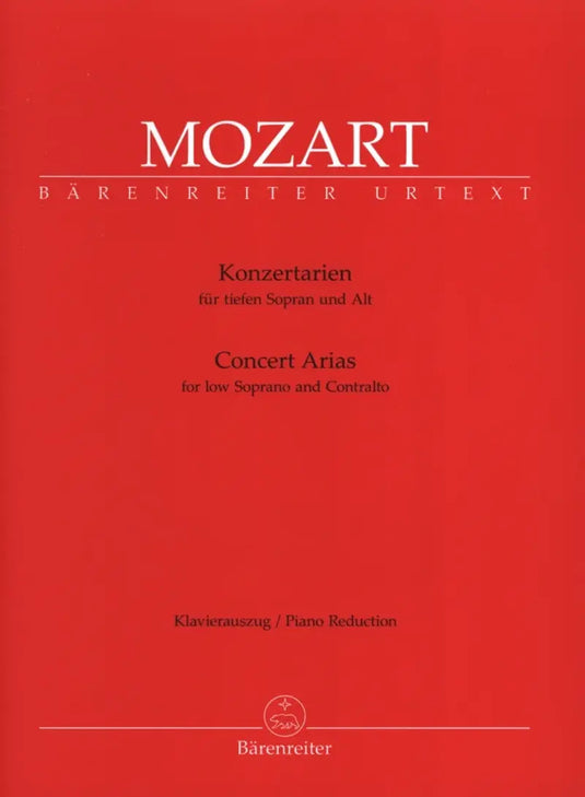 MOZART - Concert Arias for low Soprano and Contralto