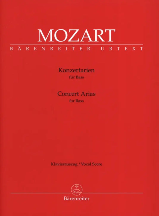 MOZART - Concert Arias For Bass Voice And Piano