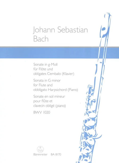 BACH - Sonata for Flute and obbligato harpsichord (piano) in G minor BWV 1020