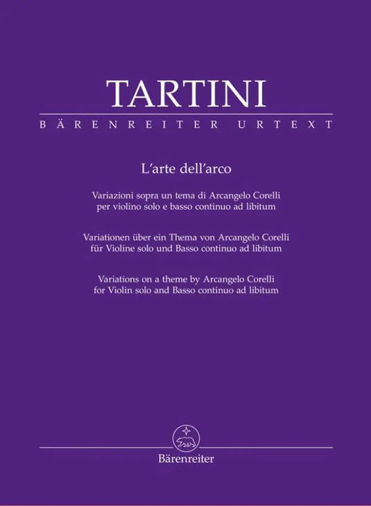 TARTINI - L'arte dell'arco for Violin solo and Basso continuo ad libitum