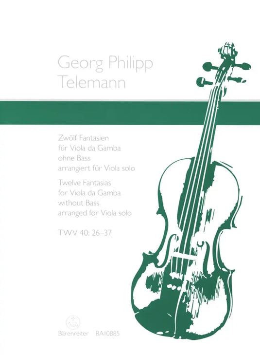 TELEMANN - Twelve Fantasias for Viola da Gamba without Bass - Viola solo