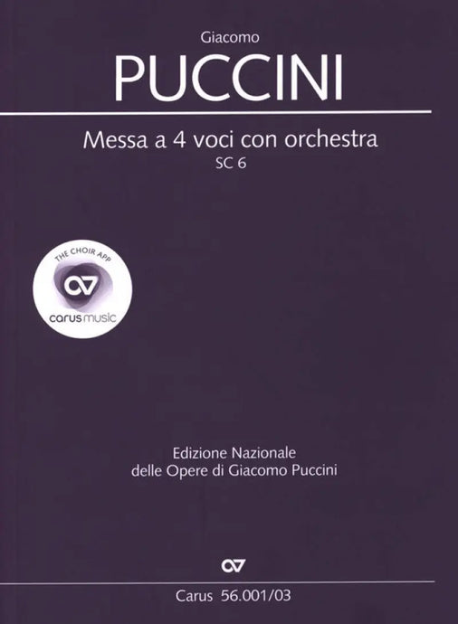 PUCCINI - Messa a 4 Voci con Orchestra SC 6